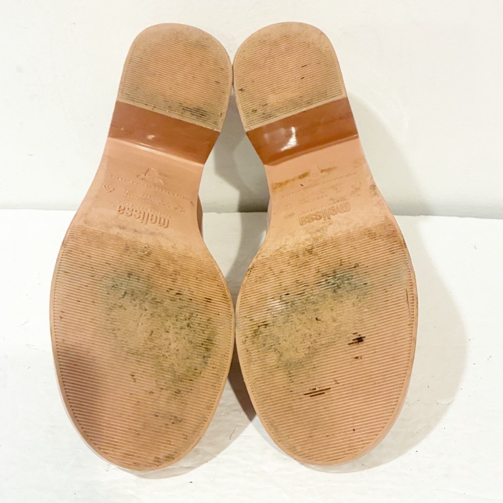 MELISSA Size 10 Pink Jelly Rubber Mule Hype Slip On Heel - Picture 6 of 7